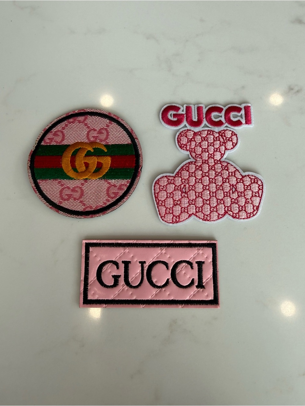 Adorable Pink Hand Crafted Pink Embroidered Iron on Patches